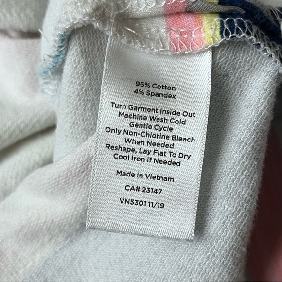 T by Talbots Women’s Rainbow Striped Half Zip Sweatshirt Size S Nautical Preppy - Picture 7 of 9